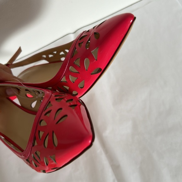 Kate Spade Jacey Powder Patent Leather Pink Slingback Heels - Picture 5 of 13